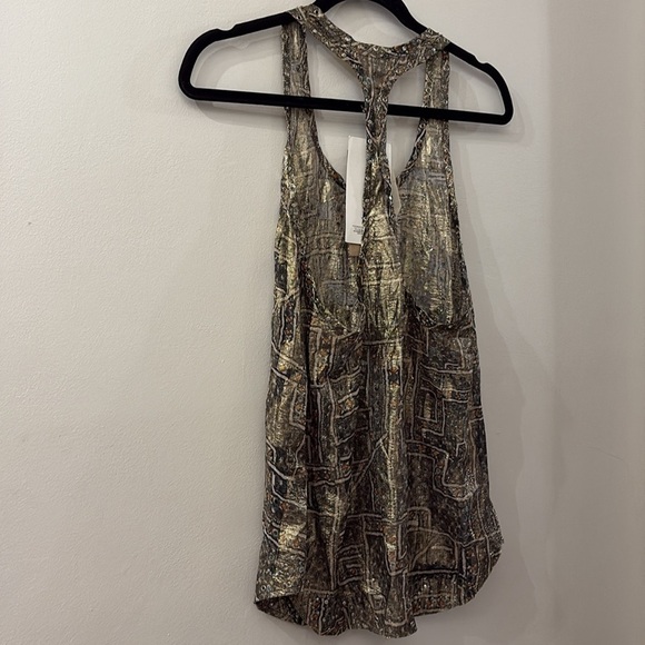 Isabel Marant pour H&M Silver and Gold racer back Tank Top - size 6 - NWT - Picture 7 of 9